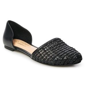 New LC Lauren Conrad Women's Woven Ballet Flats